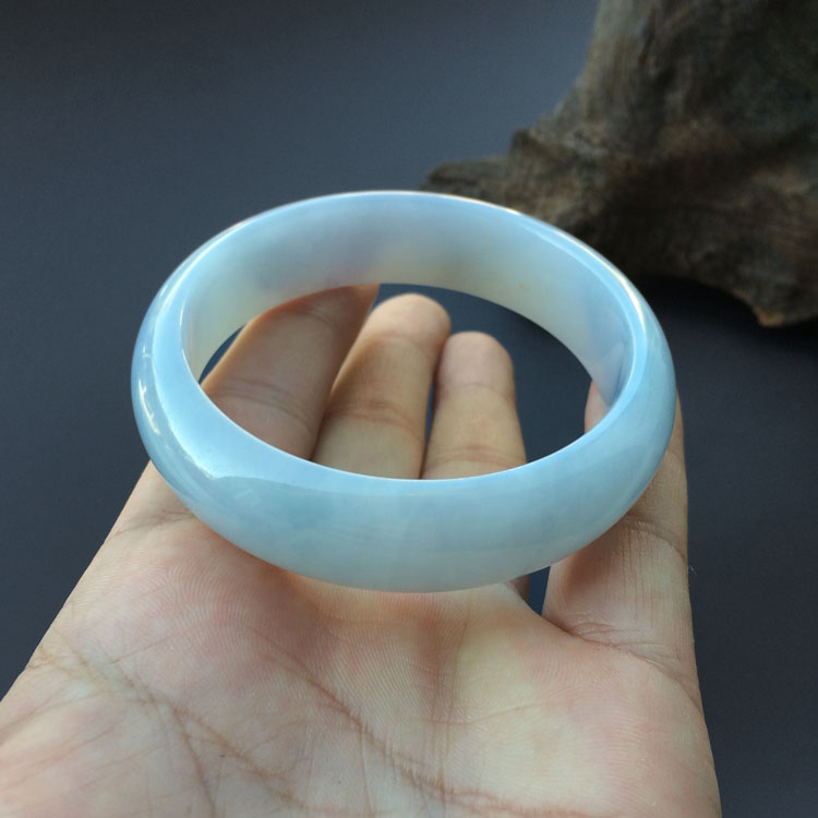 糯冰种紫罗兰手镯（59.1mm）