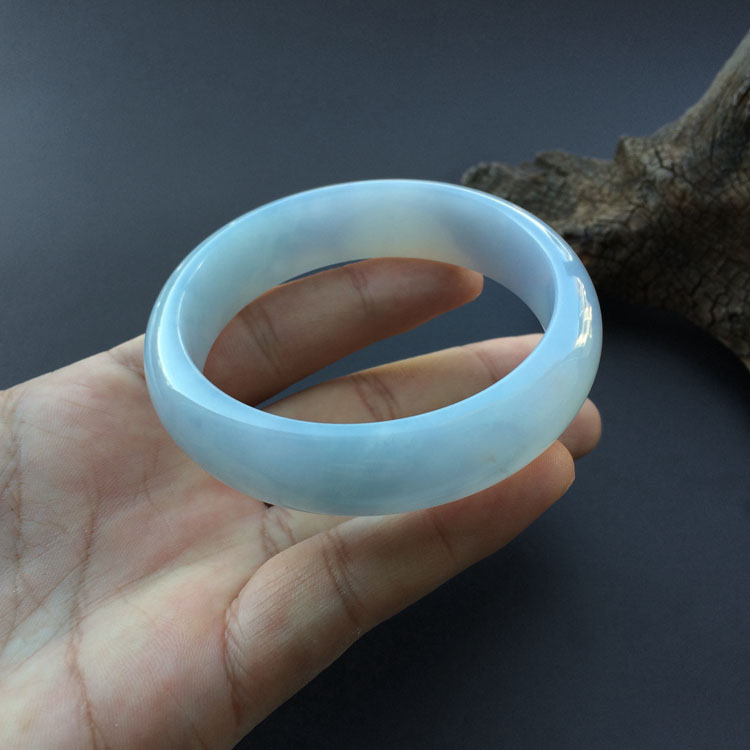 糯冰种紫罗兰手镯（59.1mm）