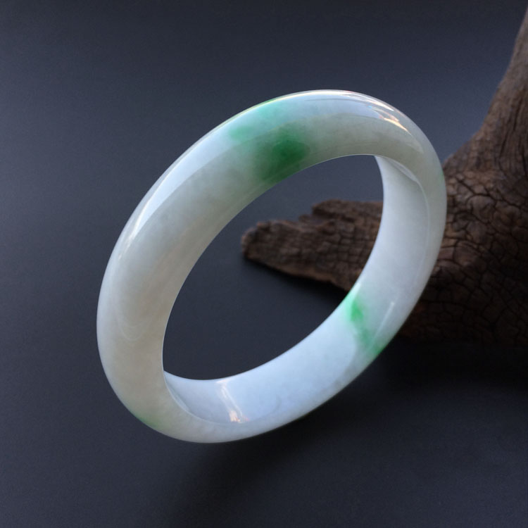 (超值推荐)糯冰种飘翠手镯（58.6mm）