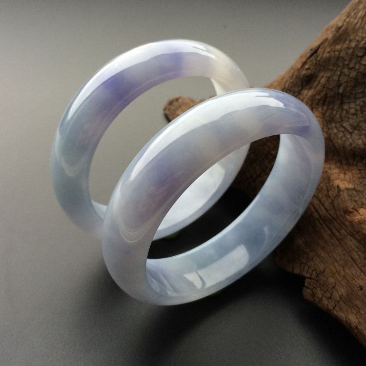 (超值推荐)糯冰种紫罗兰手镯（一对）（59.8mm/58.7mm）