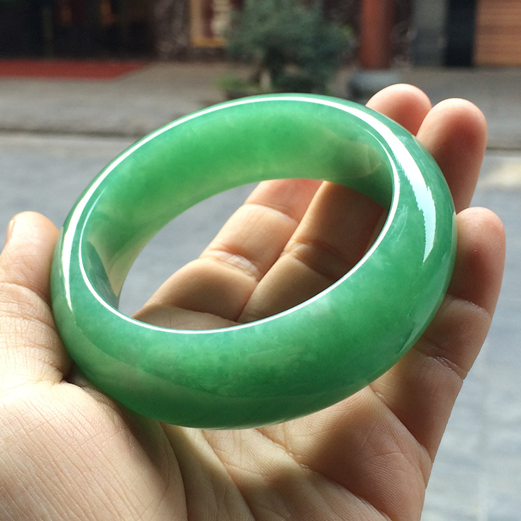 糯冰种翠色手镯（56.8mm）(单价)