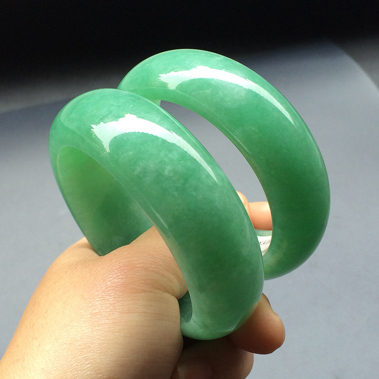 糯冰种翠色手镯（56.8mm）(单价)