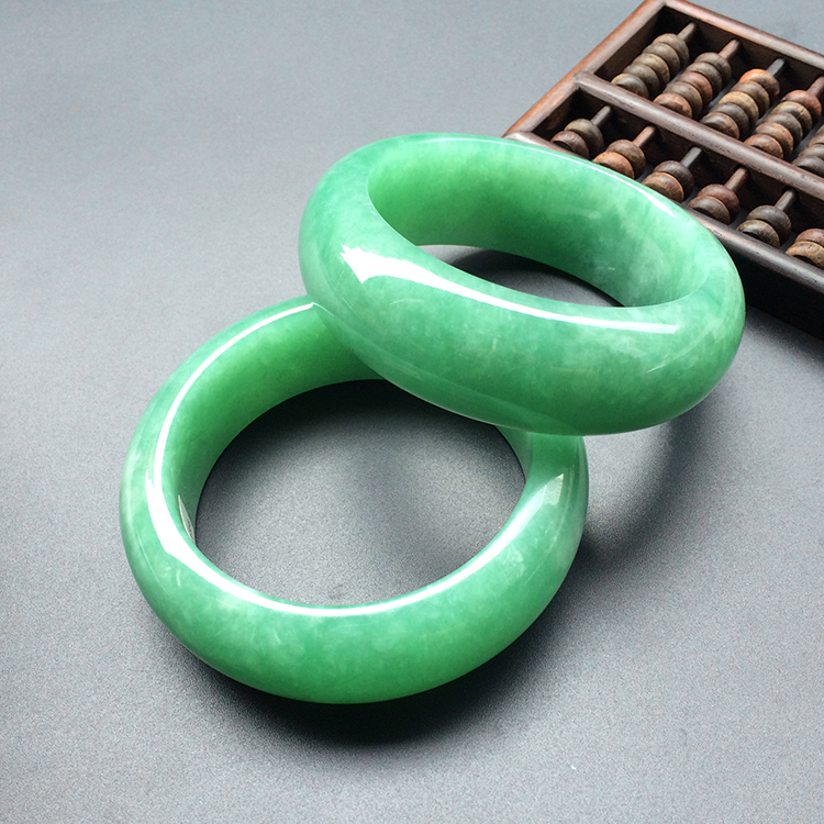 糯冰种翠色手镯（56.8mm）(单价)
