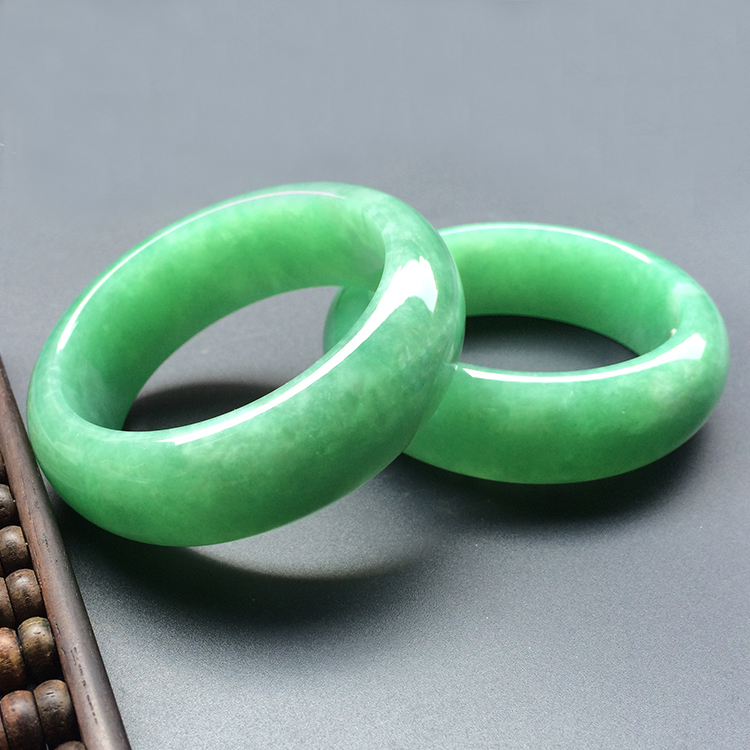 糯冰种翠色手镯（56.8mm）(单价)