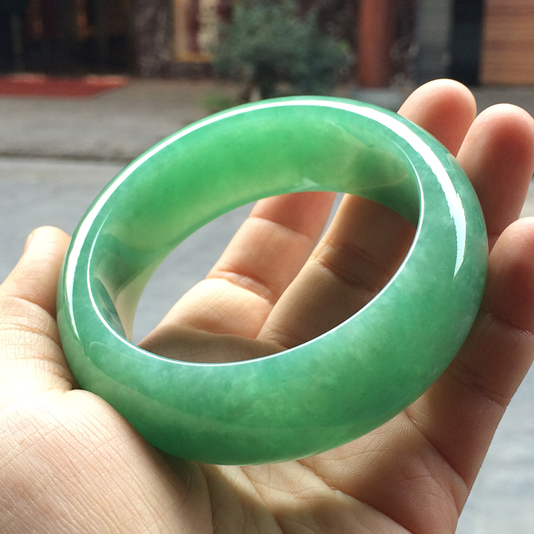 糯冰种翠色手镯（56.8mm）(单价)