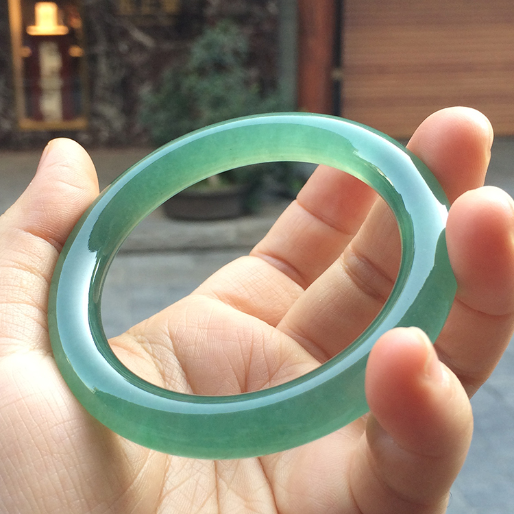 冰种绿晴水圆条手镯（53.1mm）（单价）