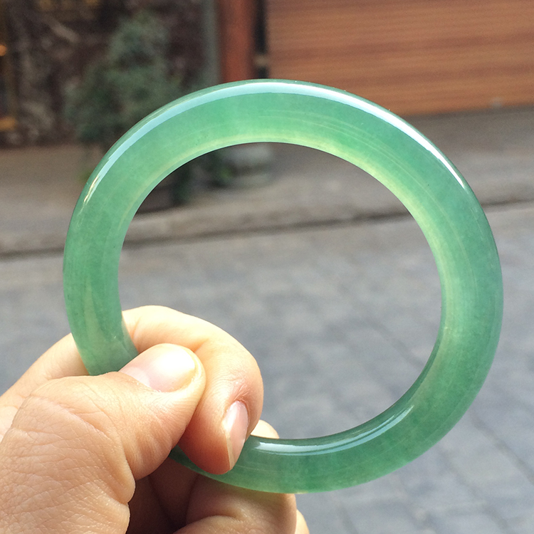 冰种绿晴水圆条手镯（53.1mm）（单价）