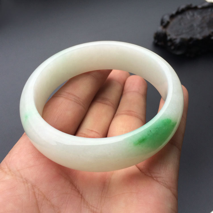 (超值推荐)糯冰种飘翠手镯（一批走）（59.5mm/57.8mm/58.5mm/58.6mm）