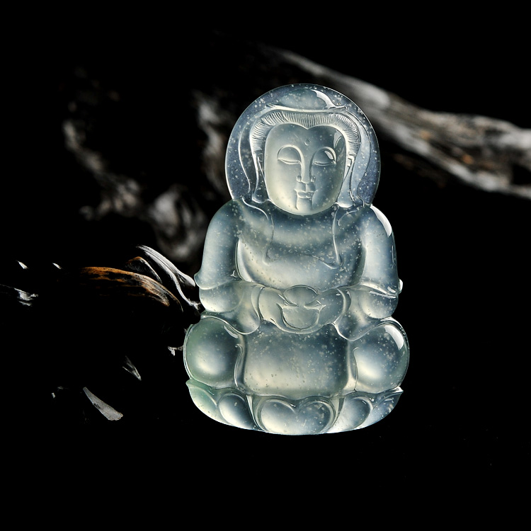 (超值推荐)冰玻种晴水观音挂件