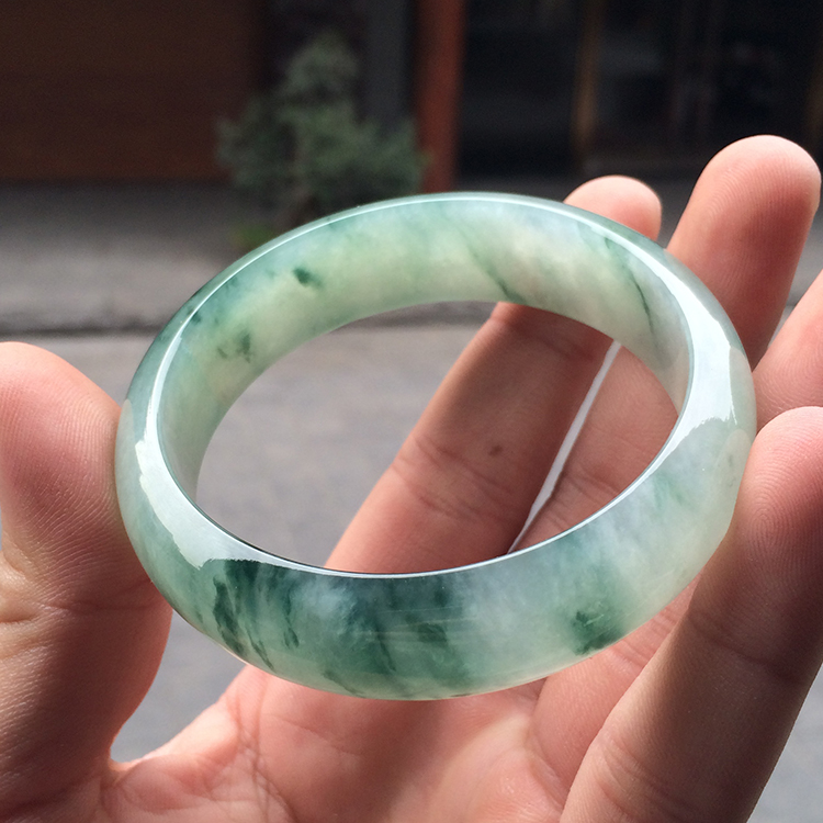 (超值推荐)冰种飘花手镯(一对)