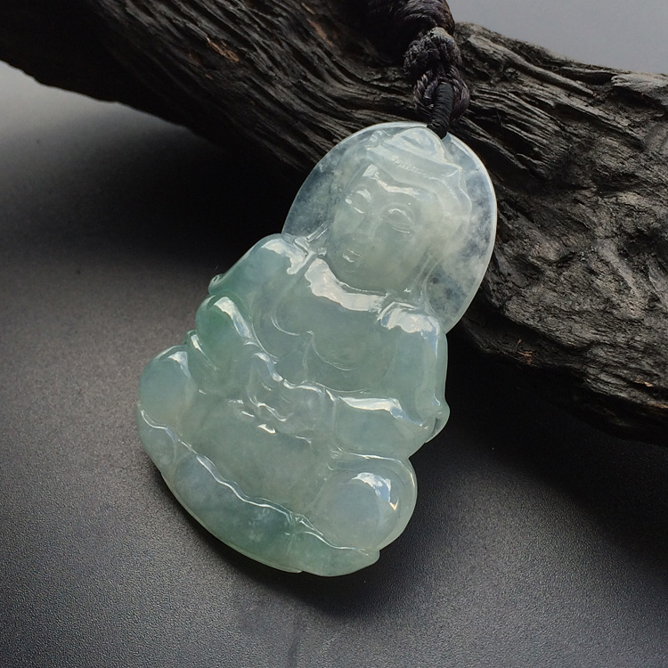 (超值推荐)糯冰种晴水观音挂件