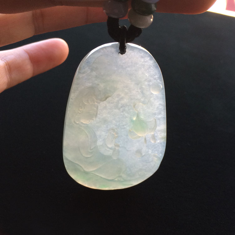 (超值推荐)冰种晴水莲花观音挂件