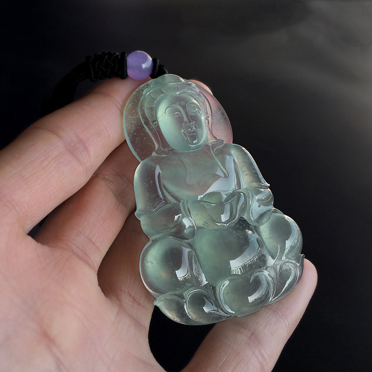 (超值推荐)冰玻种晴水观音挂件