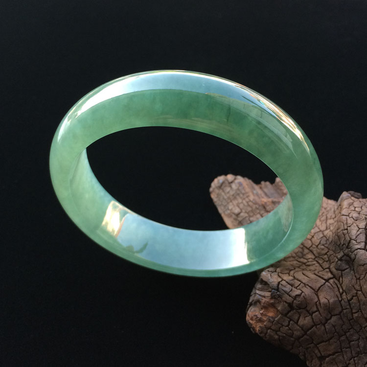 (超值推荐)糯冰种蓝水手镯（58.5mm）