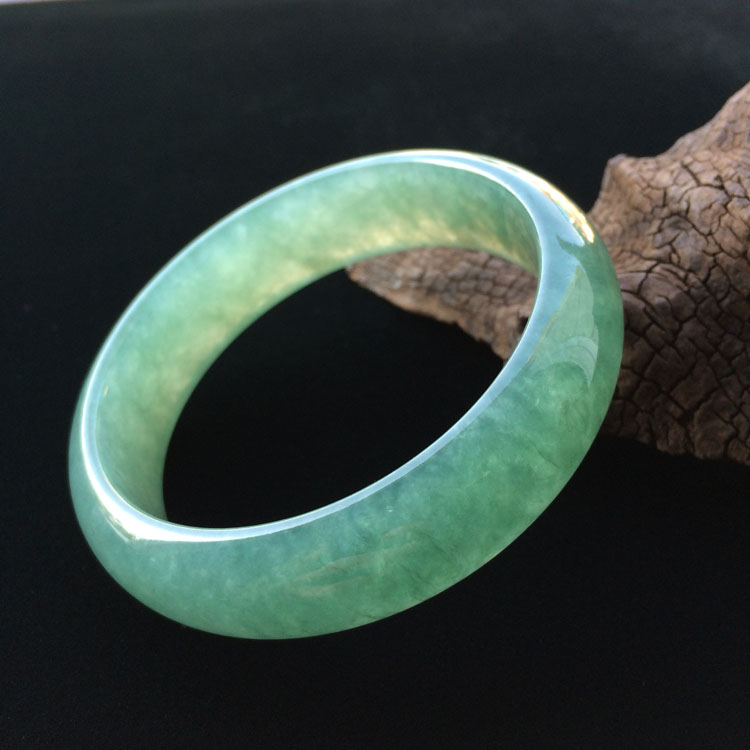 (超值推荐)糯冰种蓝水手镯（58.5mm）