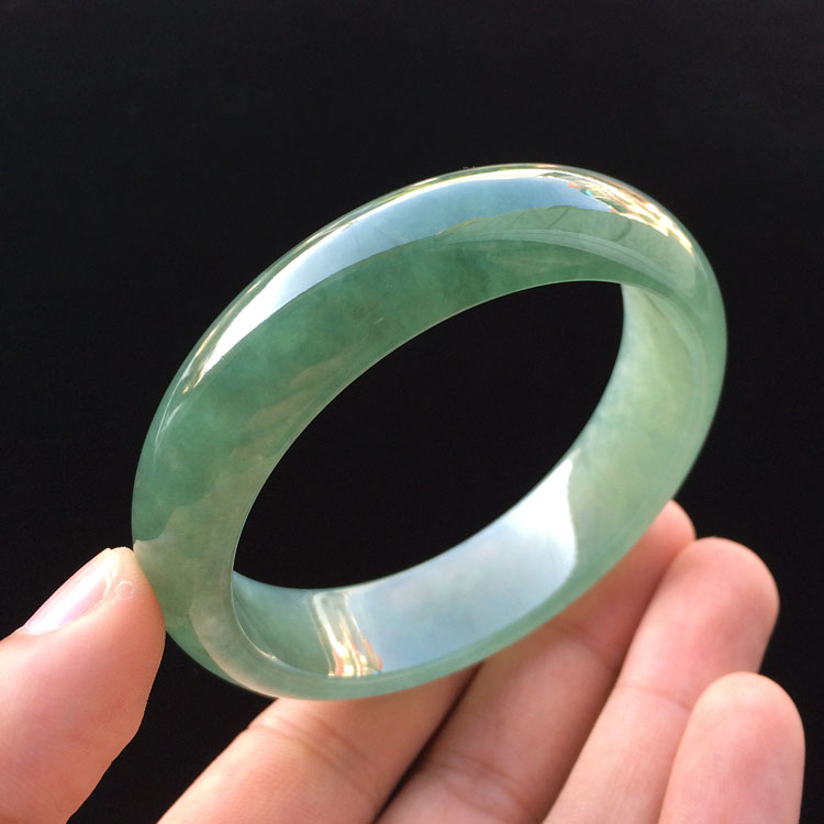 (超值推荐)糯冰种蓝水手镯（58.5mm）