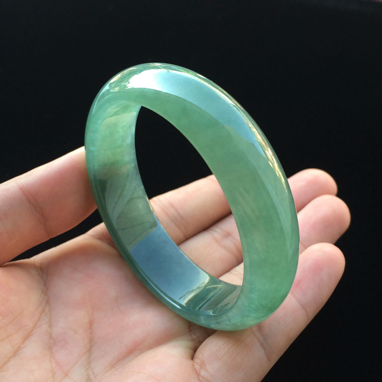 (超值推荐)糯冰种蓝水手镯（58.5mm）