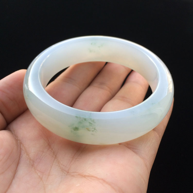 糯冰种飘花手镯（58.4mm）
