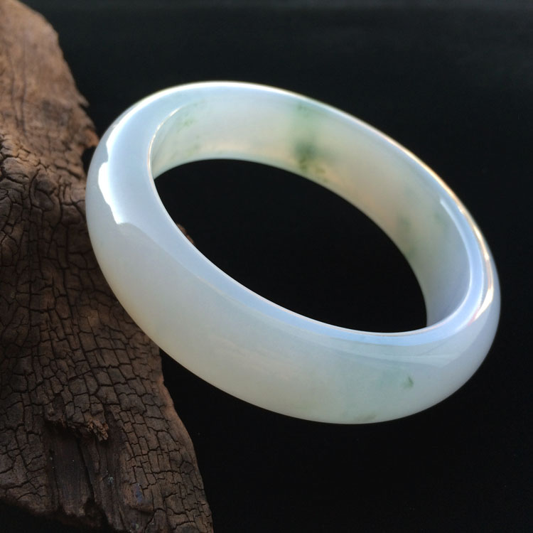 糯冰种飘花手镯（58.4mm）