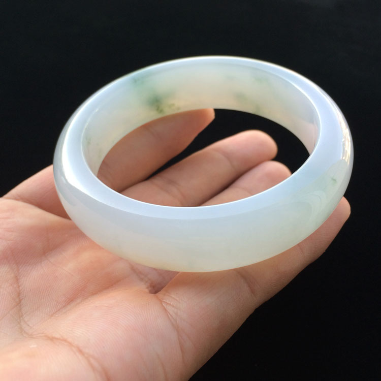 糯冰种飘花手镯（58.4mm）