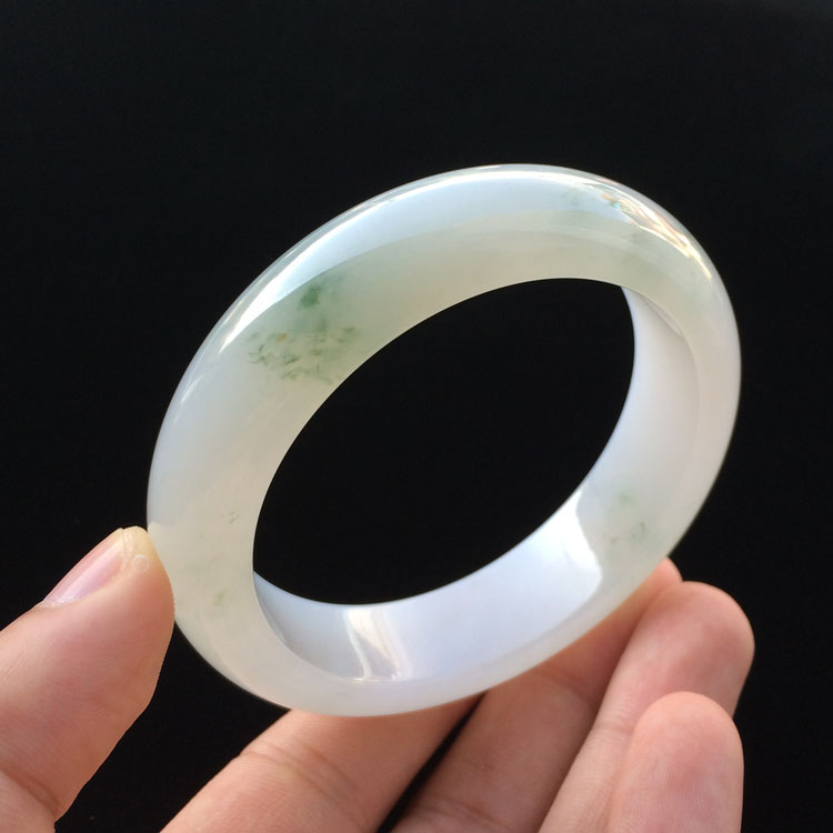 糯冰种飘花手镯（58.4mm）