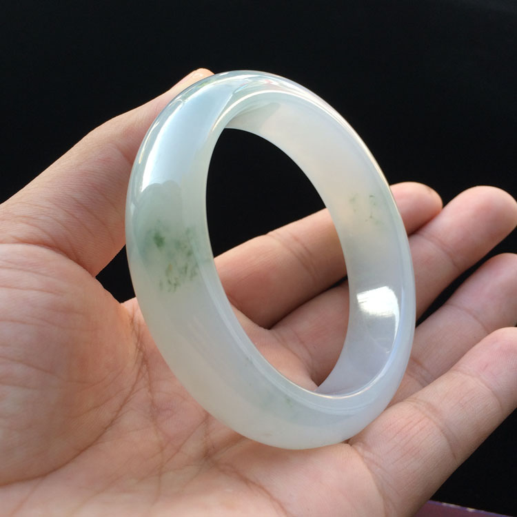 糯冰种飘花手镯（58.4mm）