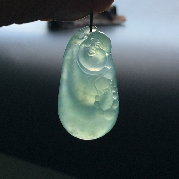 冰种晴水玉佛挂件