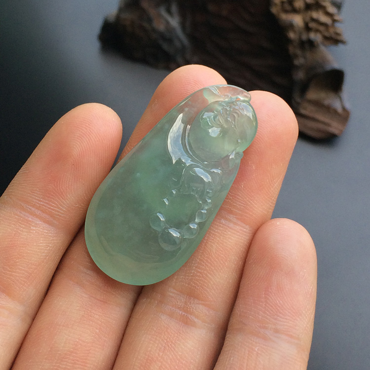 冰种晴水玉佛挂件