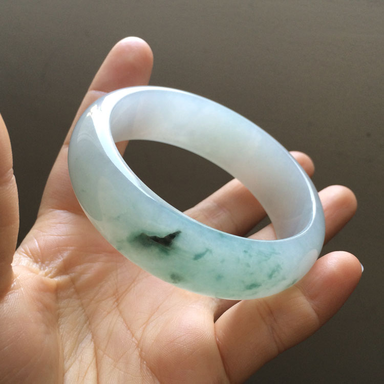 糯冰种飘花手镯（一批走）（58.5mm/57.5mm/57.7mm）