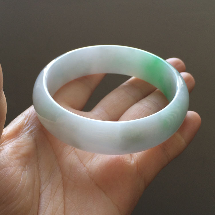 (超值推荐)糯冰种飘翠手镯（一批走）（59.1mm/58.5mm/58.2mm）