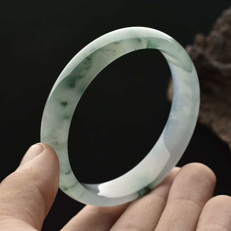 (超值推荐)冰种飘花手镯（55.2mm）
