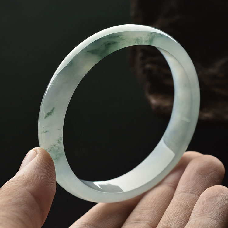 （超值推荐）冰种淡紫罗兰路飘花手镯（58.2mm）