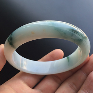 糯冰种飘花手镯（58.4mm）