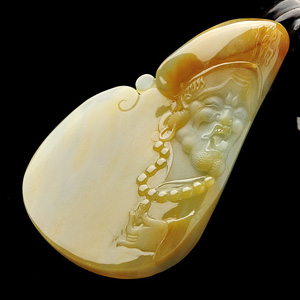 (超值推荐)糯冰种黄翡济公挂件