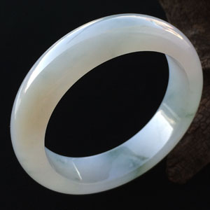 糯冰种飘花手镯（58.4mm）