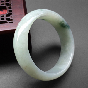糯冰种飘花手镯（54.5mm）
