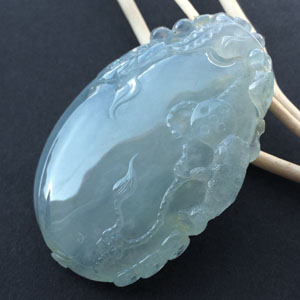 冰种晴水福瓜挂件