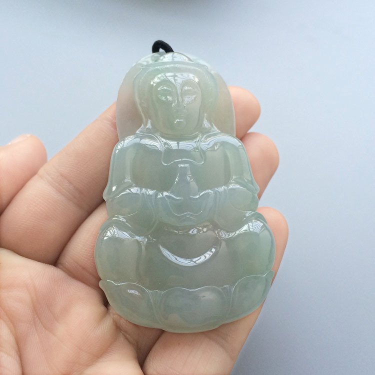 (超值推荐)糯冰种晴水观音挂件