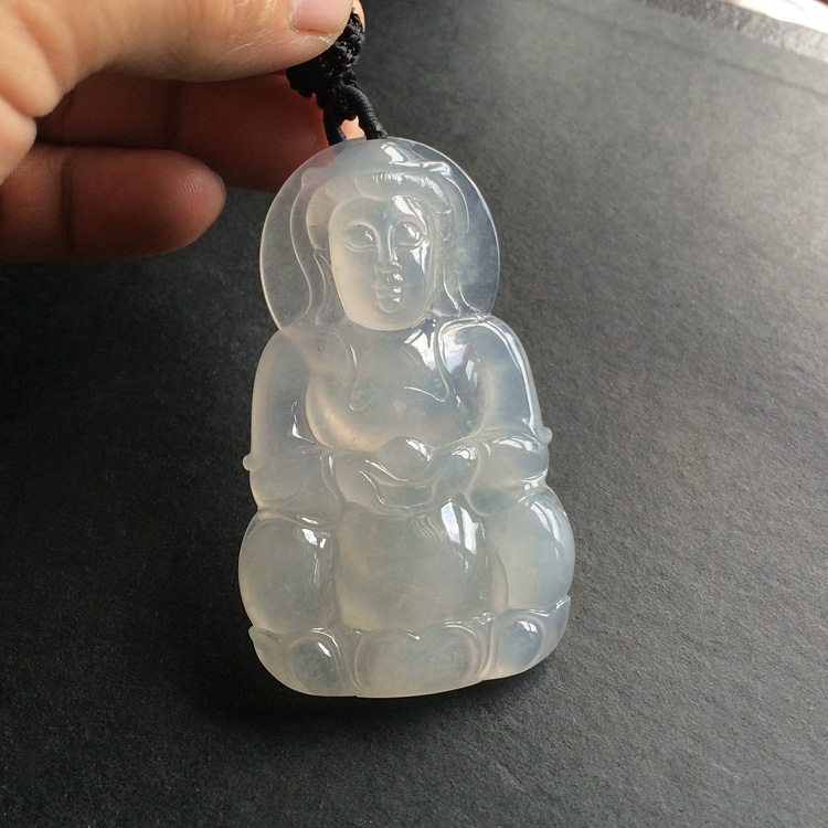 冰种晴水观音挂件
