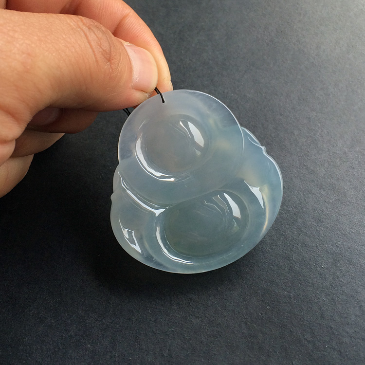 (超值推荐)糯冰种晴水玉佛挂件