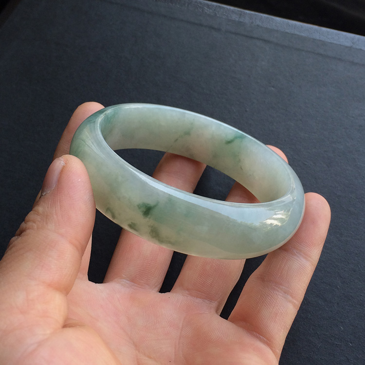 糯冰种飘花手镯（59.8mm）