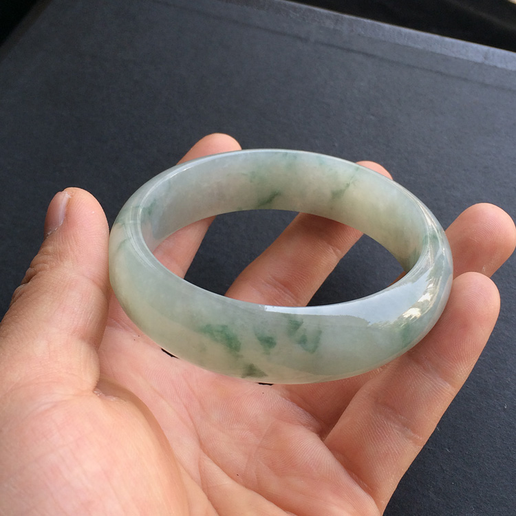 糯冰种飘花手镯（59.8mm）
