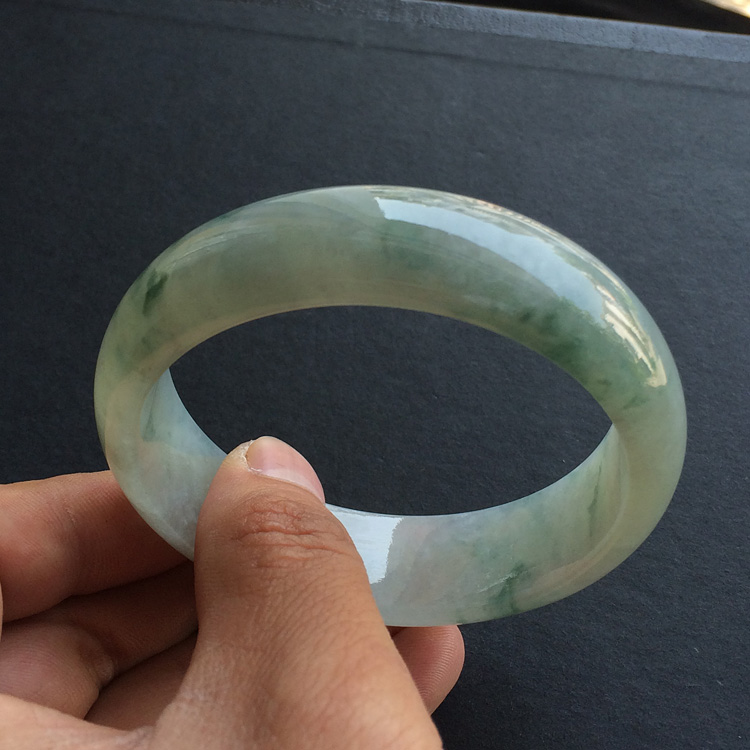 糯冰种飘花手镯（59.8mm）
