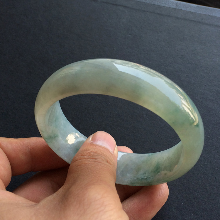 糯冰种飘花手镯（59.8mm）