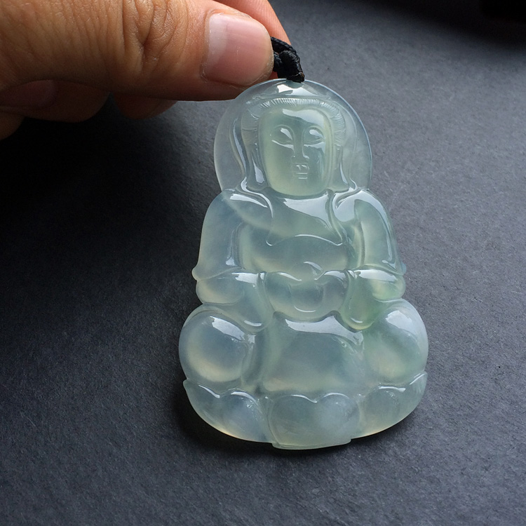 冰种晴水观音挂件