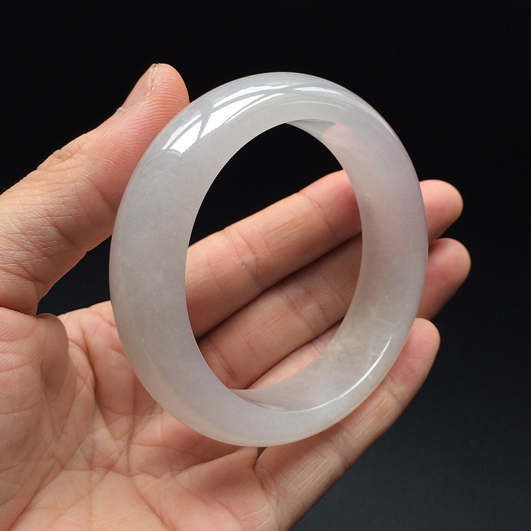 (超值推荐)冰种淡黄翡手镯(58.1mm）