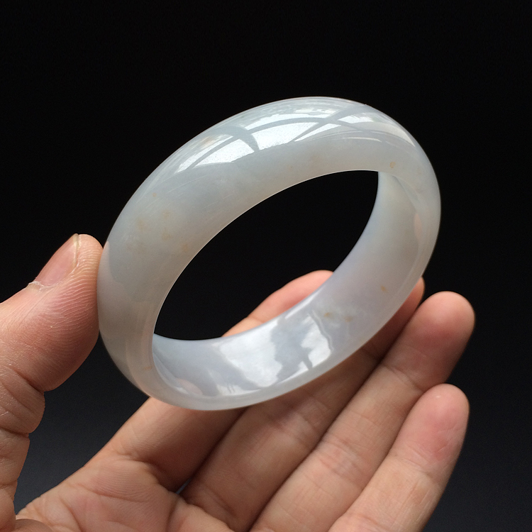 (超值推荐)糯冰种晴水飘红花手镯(59.8mm)