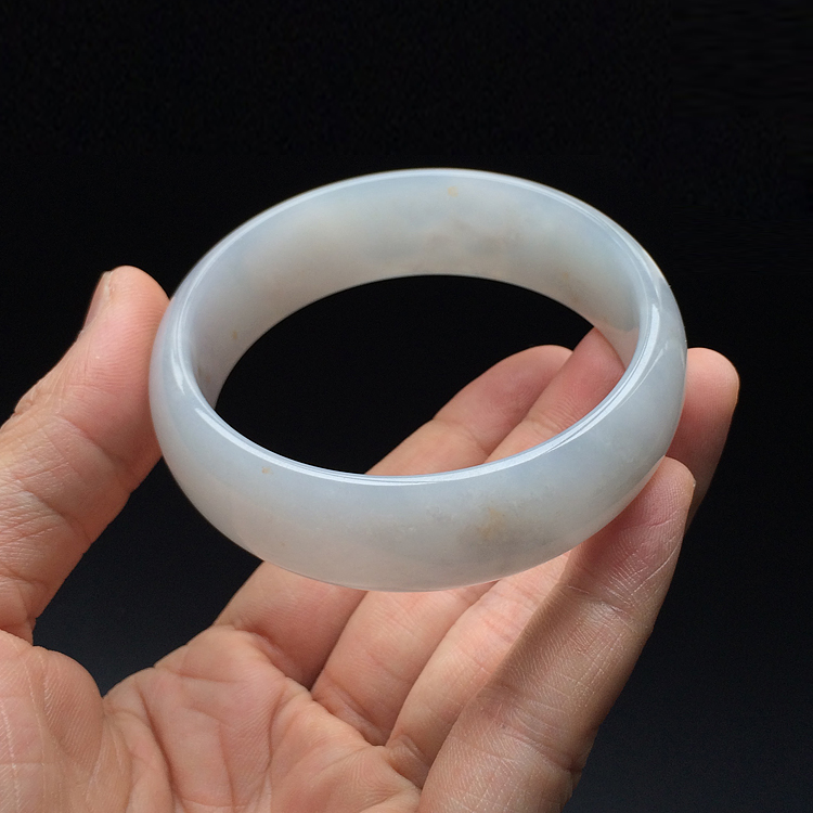 (超值推荐)糯冰种晴水飘红花手镯(59.8mm)