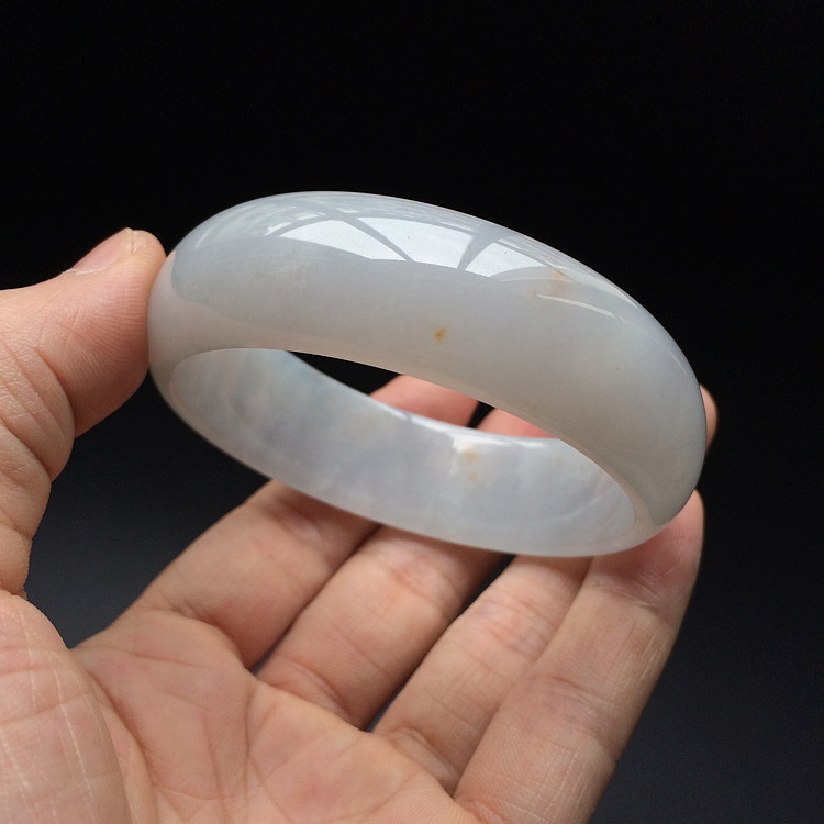 (超值推荐)糯冰种晴水飘红花手镯(59.8mm)