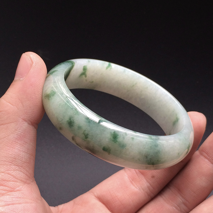 (超级推荐)糯冰种飘花手镯(57.8mm）